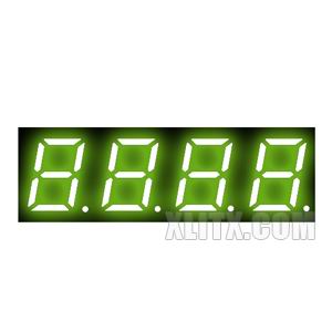 3491AG - 0.39-inch Yellow-Green 4-Digit CC LED 7-Segment Display