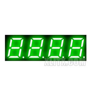 3491AGG - 0.39-inch Green 4-Digit CC LED 7-Segment Display