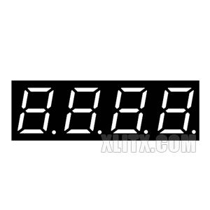 3491AW - 0.39-inch White 4-Digit CC LED 7-Segment Display