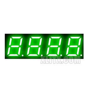 3491BGG - 0.39-inch Green 4-Digit CA LED 7-Segment Display