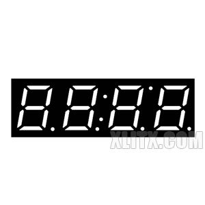 3492AW - 0.39-inch White 4-Digit CC LED 7-Segment Display