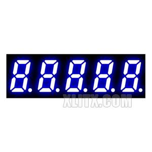 3521AB - 0.32-inch Blue 5-Digit CC LED 7-Segment Display