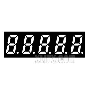 3521AW - 0.32-inch White 5-Digit CC LED 7-Segment Display
