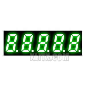 3521BGG - 0.32-inch Green 5-Digit CA LED 7-Segment Display
