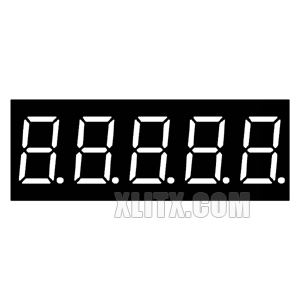 3561AW - 0.36-inch White 5-Digit CC LED 7-Segment Display