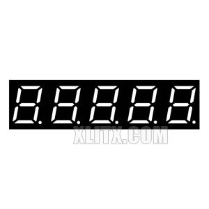 3591BW - 0.39-inch White 5-Digit CA LED 7-Segment Display