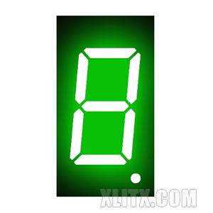 3611AGG - 0.36-inch Green 1-Digit CC LED 7-Segment Display