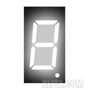 3611AW - 0.36-inch White 1-Digit CC LED 7-Segment Display