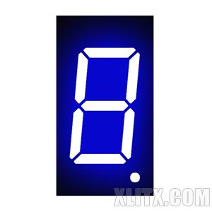 3611BB - 0.36-inch Blue 1-Digit CA LED 7-Segment Display