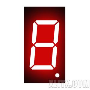 3611BH - 0.36-inch Red 1-Digit CA LED 7-Segment Display