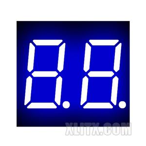 3621AB - 0.36-inch Blue 2-Digit CC LED 7-Segment Display