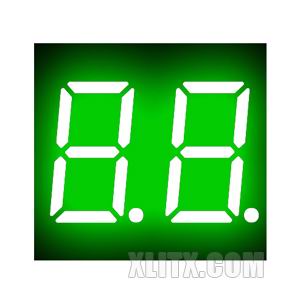 3621BGG - 0.36-inch Green 2-Digit CA LED 7-Segment Display