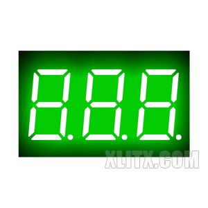 3631BGG - 0.36-inch Green 3-Digit CA LED 7-Segment Display