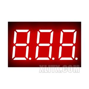 3631BH - 0.36-inch Red 3-Digit CA LED 7-Segment Display