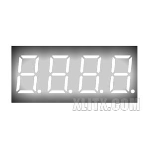 3641AW - 0.36-inch White 4-Digit CC LED 7-Segment Display