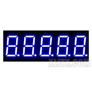 3651AB - 0.36-inch Blue 5-Digit CC LED 7-Segment Display
