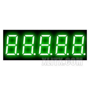3651BGG - 0.36-inch Green 5-Digit CA LED 7-Segment Display