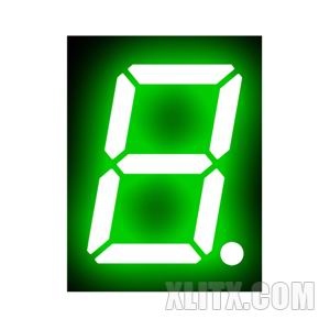3911BGG - 0.39-inch Green 1-Digit CA LED 7-Segment Display