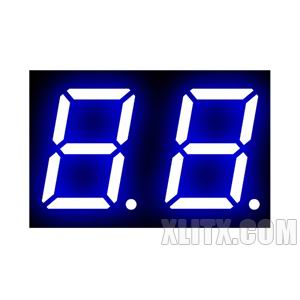3921AB - 0.39-inch Blue 2-Digit CC LED 7-Segment Display