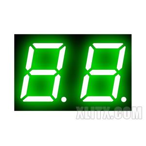3921BGG - 0.39-inch Green 2-Digit CA LED 7-Segment Display