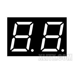 3921BW - 0.39-inch White 2-Digit CA LED 7-Segment Display