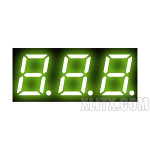 3931AG - 0.39-inch Yellow-Green 3-Digit CC LED 7-Segment Display