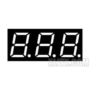3931AW - 0.39-inch White 3-Digit CC LED 7-Segment Display