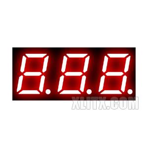 3931BH - 0.39-inch Red 3-Digit CA LED 7-Segment Display