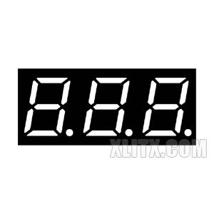 3931BW - 0.39-inch White 3-Digit CA LED 7-Segment Display