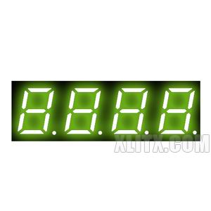 3941AG - 0.39-inch Yellow-Green 4-Digit CC LED 7-Segment Display
