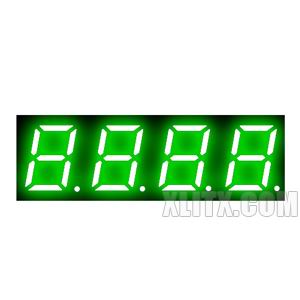 3941AGG - 0.39-inch Green 4-Digit CC LED 7-Segment Display