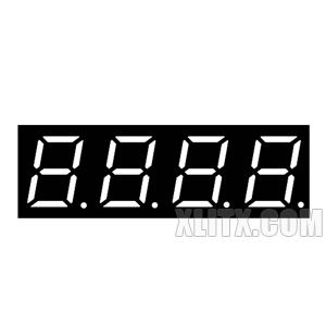 3941AW - 0.39-inch White 4-Digit CC LED 7-Segment Display