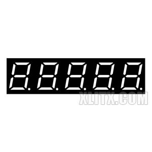 3951AW - 0.39-inch White 5-Digit CC LED 7-Segment Display