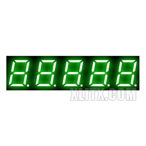 3951BGG - 0.39-inch Green 5-Digit CA LED 7-Segment Display