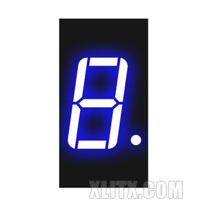 4012AB - 0.40-inch Blue 1-Digit CC LED 7-Segment Display