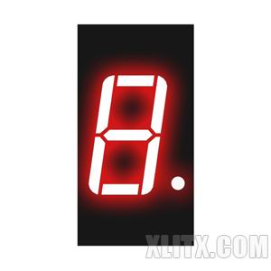 4012AS - 0.40-inch Red 1-Digit CC LED 7-Segment Display
