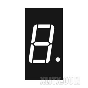 4012AW - 0.40-inch White 1-Digit CC LED 7-Segment Display
