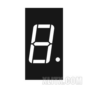 4012BW - 0.40-inch White 1-Digit CA LED 7-Segment Display