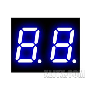 4021AB - 0.40-inch Blue 2-Digit CC LED 7-Segment Display