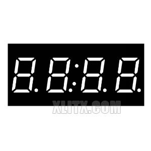 4041AB - 0.40-inch Blue 4-Digit CC LED 7-Segment Display