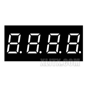 4042AW - 0.40-inch White 4-Digit CC LED 7-Segment Display