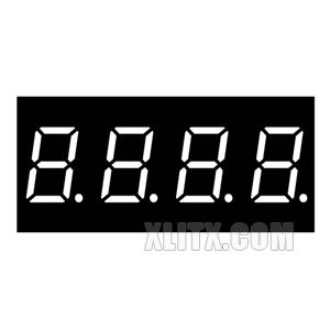 4042BW - 0.40-inch White 4-Digit CA LED 7-Segment Display