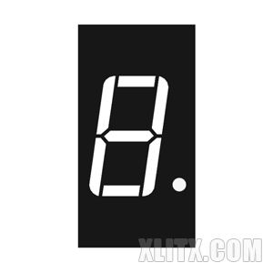 4102AW - 0.40-inch White 1-Digit CC LED 7-Segment Display