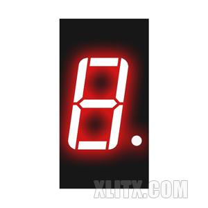 4102BS - 0.40-inch Red 1-Digit CA LED 7-Segment Display