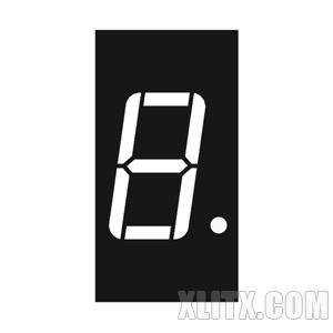 4102BW - 0.40-inch White 1-Digit CA LED 7-Segment Display