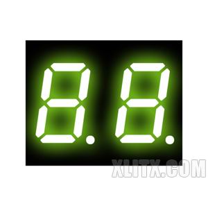 4201AG - 0.40-inch Yellow-Green 2-Digit CC LED 7-Segment Display