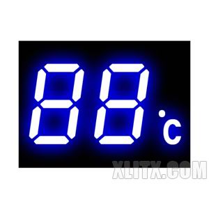 4213AB - 0.40-inch Blue 2-Digit CC LED 7-Segment Display