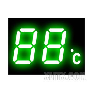 4213BGG - 0.40-inch Green 2-Digit CA LED 7-Segment Display