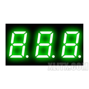 4301AGG - 0.40-inch Green 3-Digit CC LED 7-Segment Display