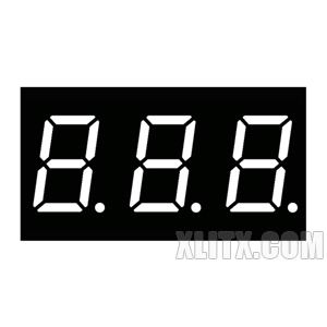 4301AW - 0.40-inch White 3-Digit CC LED 7-Segment Display